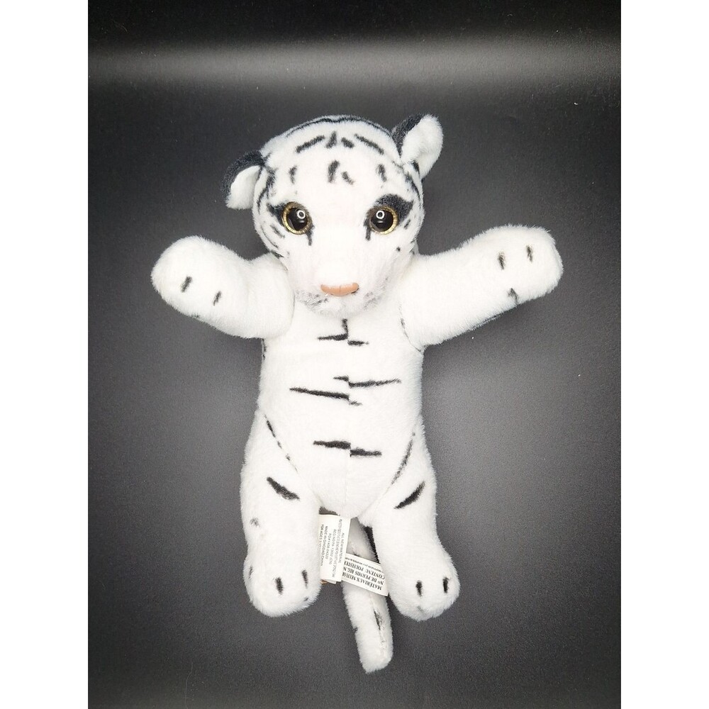 White and Black Striped Plush Tiger Adventure Planet